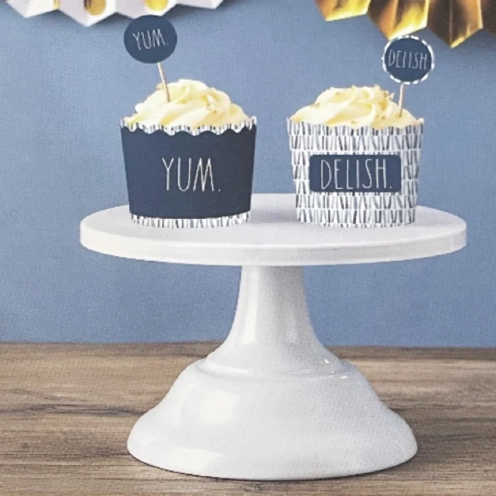 NEW Rae Dunn YUM & DELISH Baking Cups & Picks Set